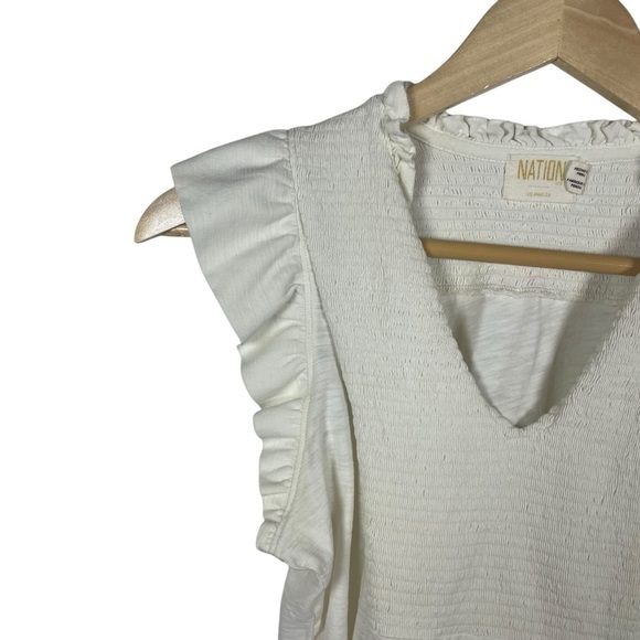 Nation LTD Women’s Habiba Ruffle Tank in Ivory Size XS - Picture 7 of 11